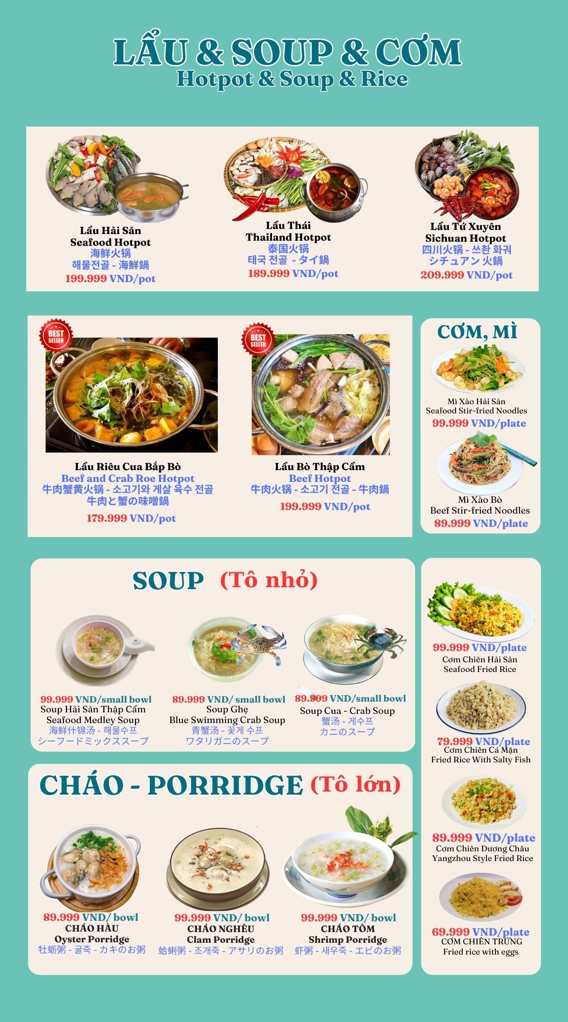 Menu hương lê mới 10