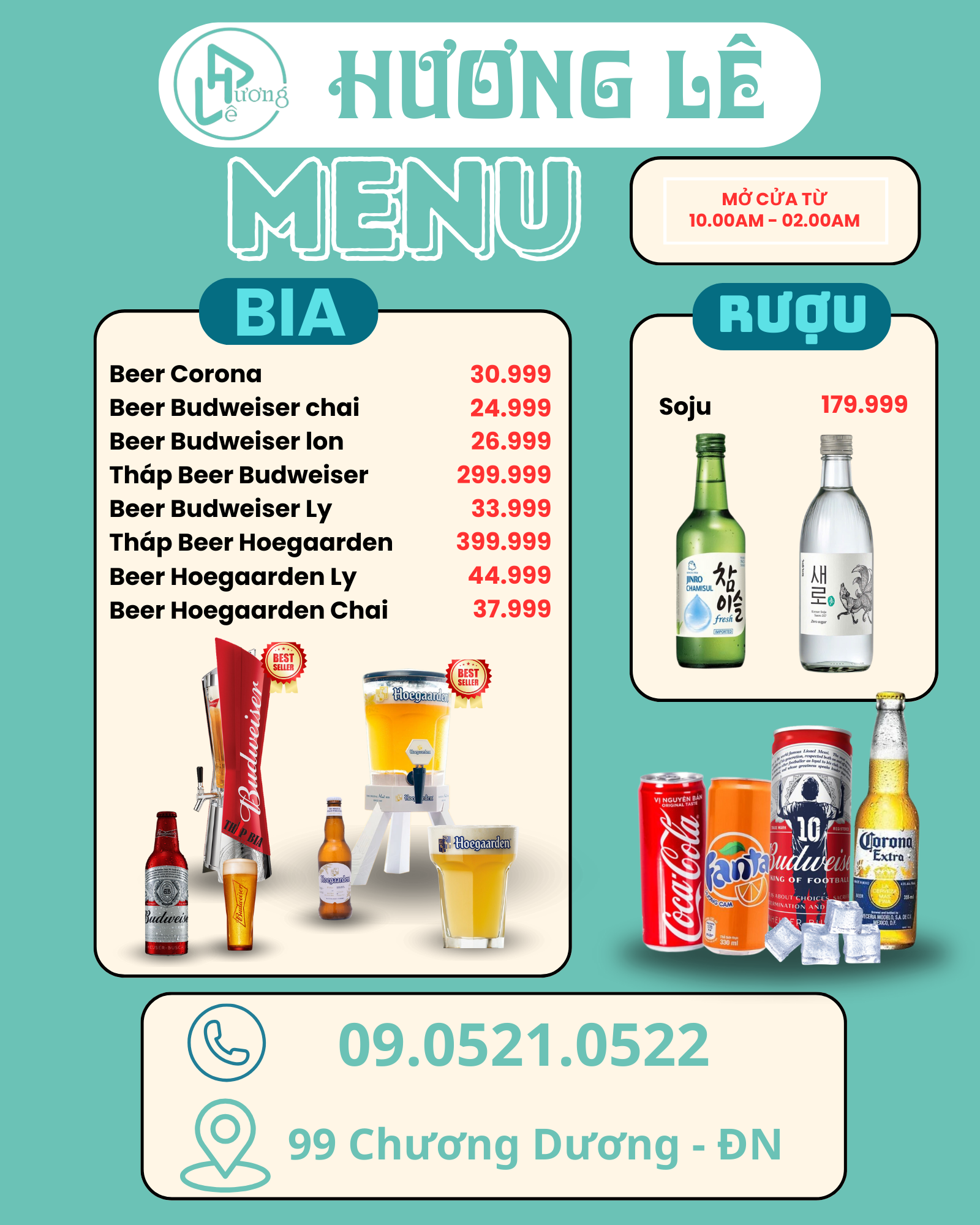 Menu vip Hương Lê 3