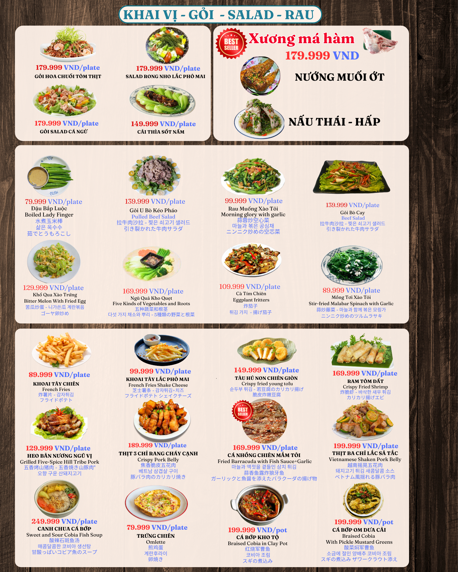 Menu vip Hương Lê 6