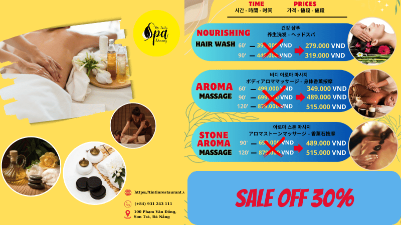 Giảm giá 30% spa