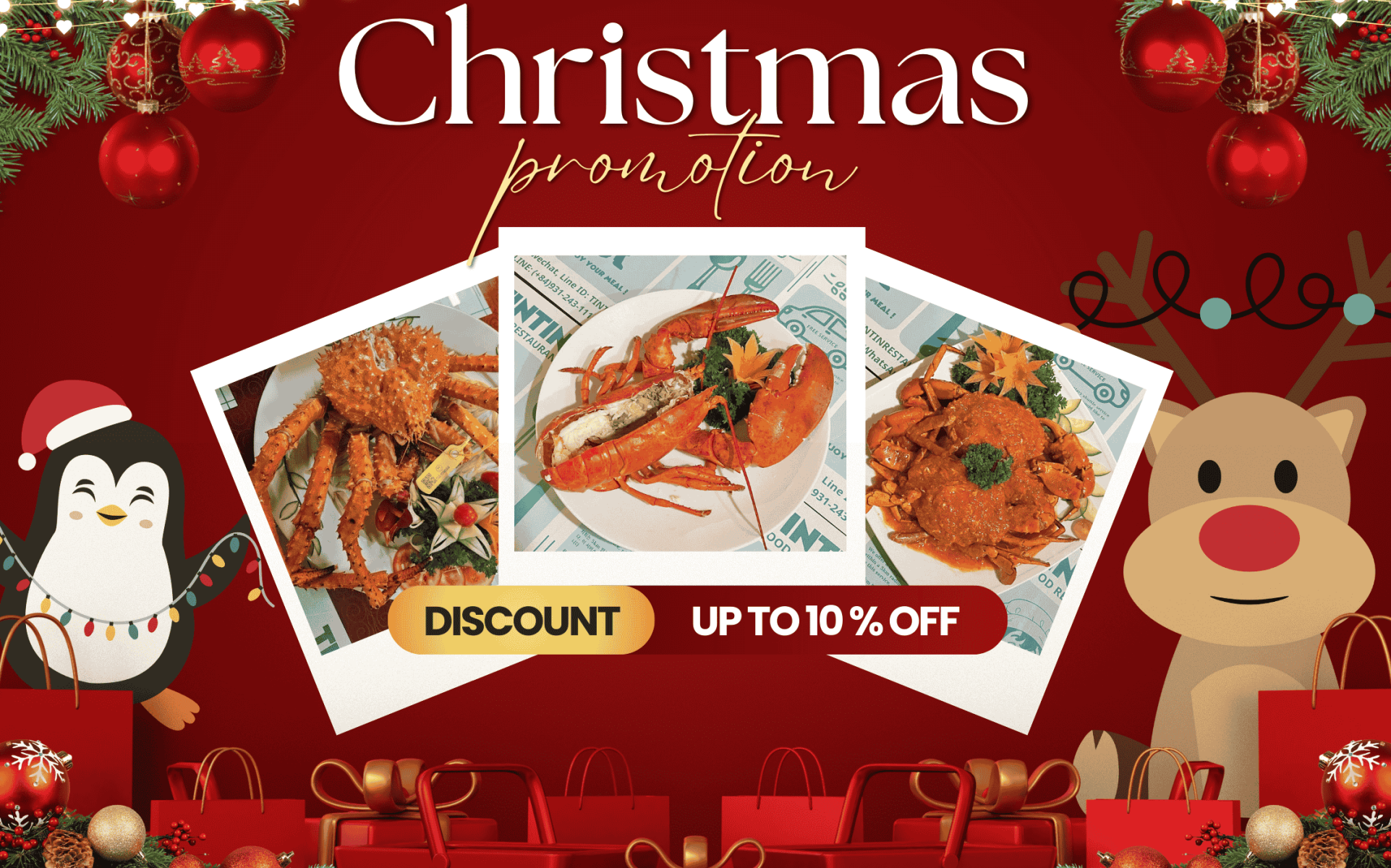 Christmas Promotion at TinTin Seafood Restaurant – Book Early to Receive a 10% Discount